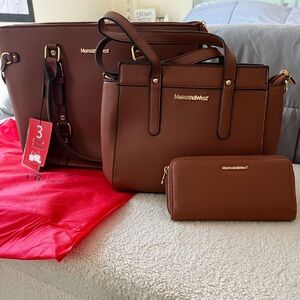 Montana West Handbag Purse Wallet Set Leather